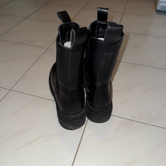 Chloe Black Combat Moto Boots with Chunky Sole - Picture 2 of 4